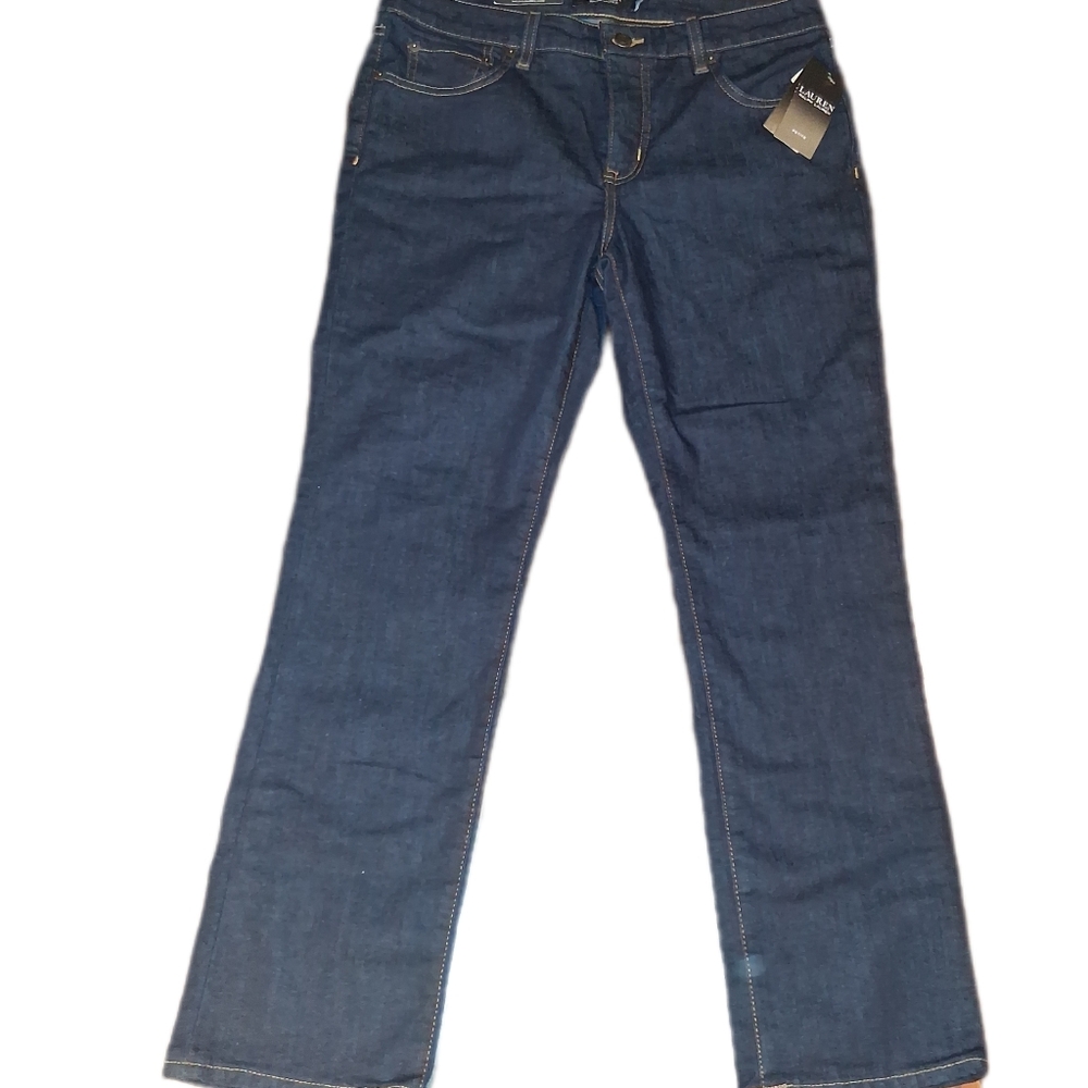 RALPH LAUREN MID-RISE STRAIGHT LEG JEANS. 12P